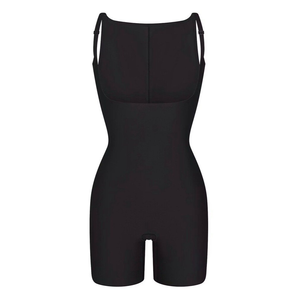 Skims Body CS Open Back Mid Thigh Bodysuit Onyx